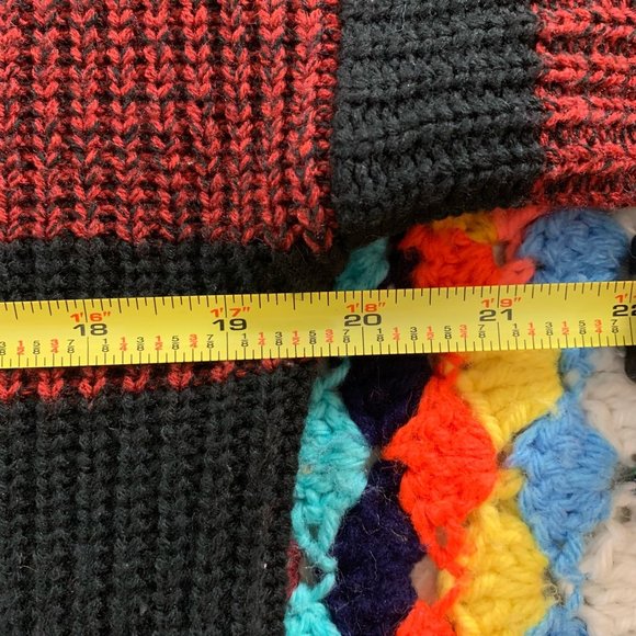 Vintage 90s Saugatuck Oversized Striped Knit Menswear Banded Grandpa Swe… - Picture 9 of 13